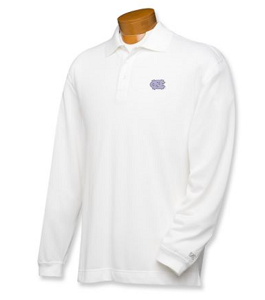 Carolina Tar Heels B&T CB DryTec LS Championship Polo - White